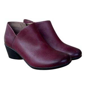 DANSKO Bordeaux Leather Zip Up Booties